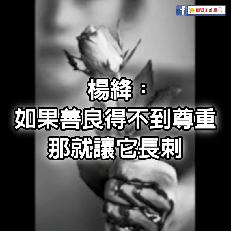 楊絳：如果善良得不到尊重，那就讓它長刺