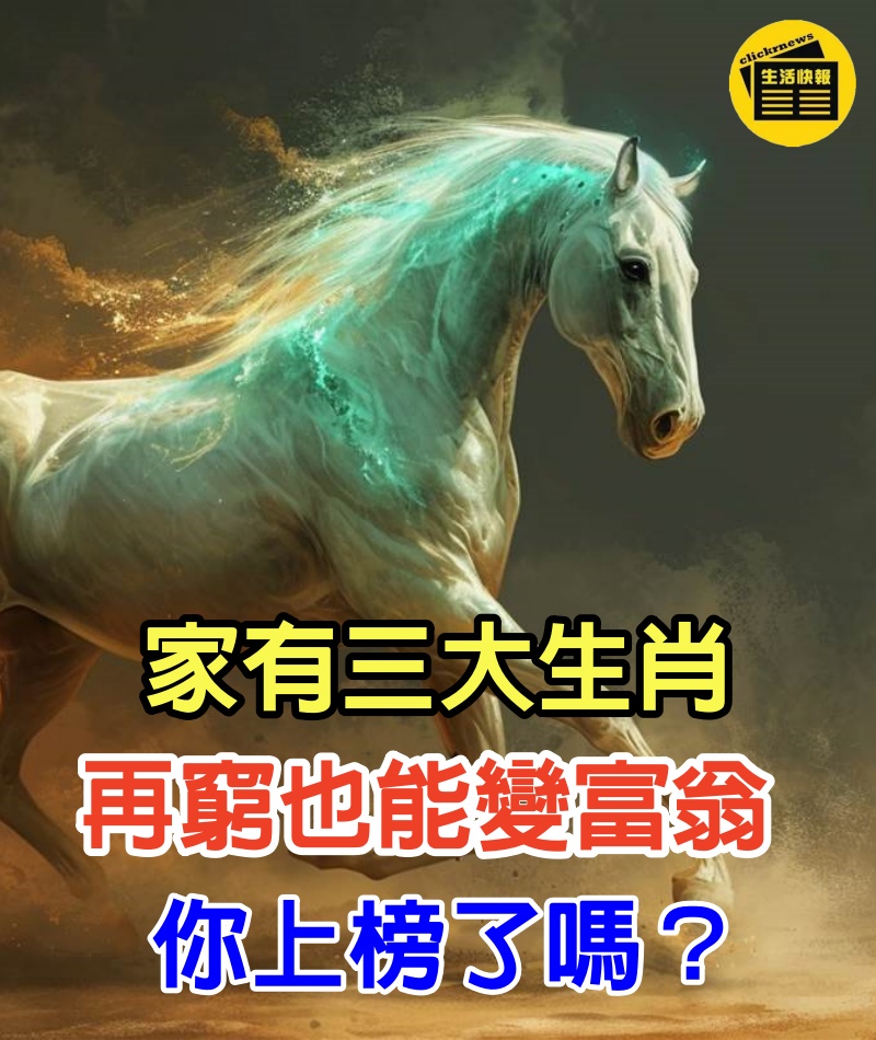 家有「3大生肖」不得了！大災大病不進門　農曆2024年「再窮也能變富翁」你上榜了嗎？