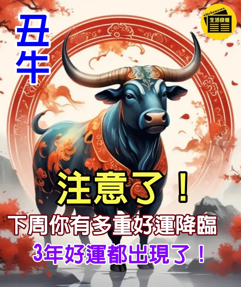 丑牛：「注意了」！下周你有多重好運降臨！3年好運都出現了！