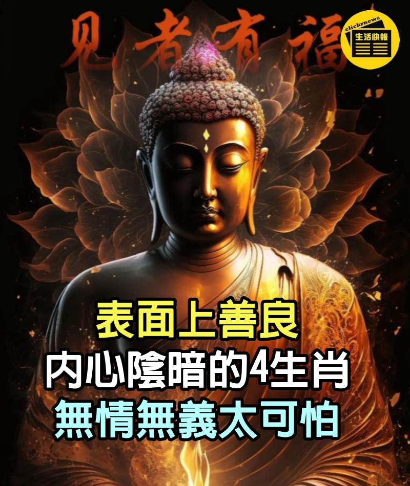 表面上善良，內心陰暗的4生肖，沒有同情心，無情無義太可怕