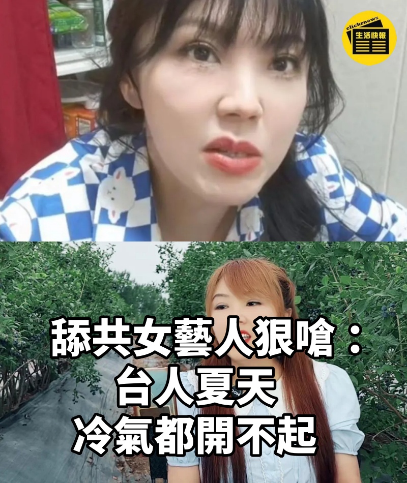 舔共女藝人狠嗆 :台人夏天冷氣都開不起