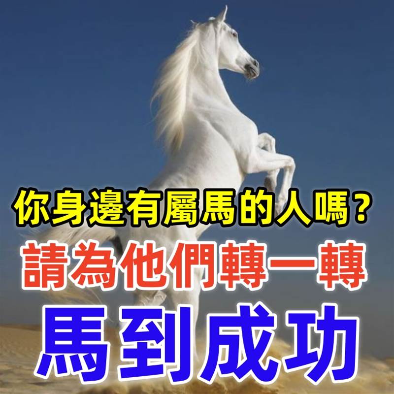 你身邊有屬馬的人嗎？請為他們轉一轉，馬到成功