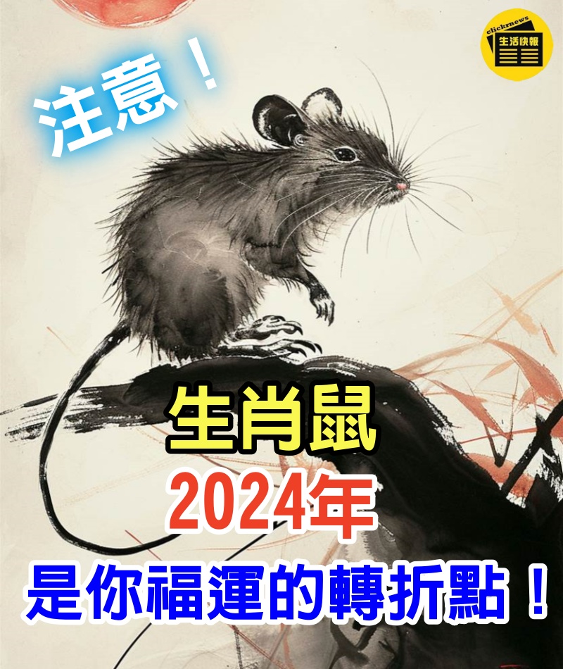 生肖屬鼠注意：2024年可能是你福運的轉折點！
