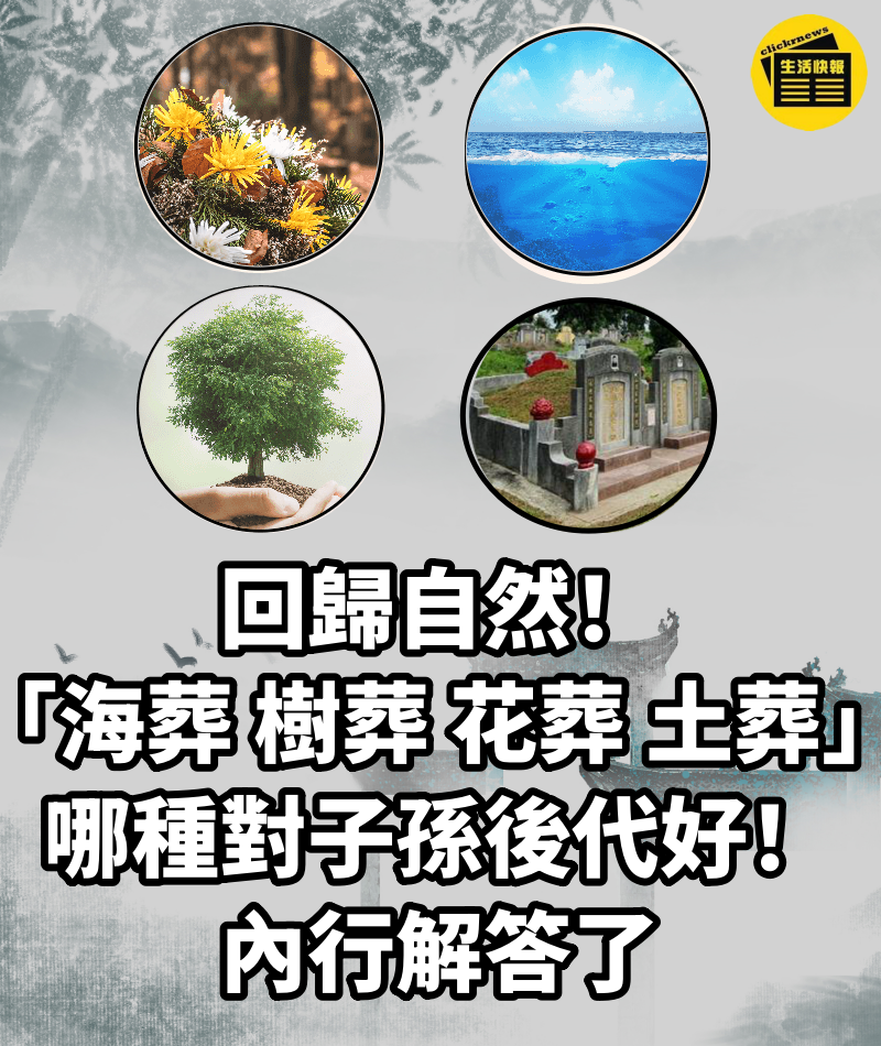 回歸自然！「海葬、樹葬、花葬、土葬」哪種對子孫後代好！內行解答了